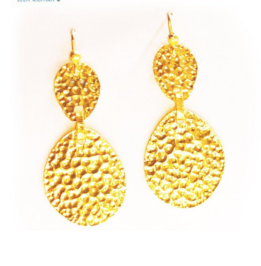 Custom Solid 24K 9999 Gold 9g and 25g Hammered Organic Uneven Earrings 50mm and 70mm Can Be 22k Gold
