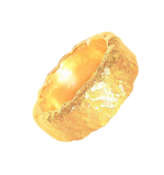Hammered 24k Gold Hammered 9999 Gold Ring Organic Hammered 22k Gold Artist Ella Kripaka