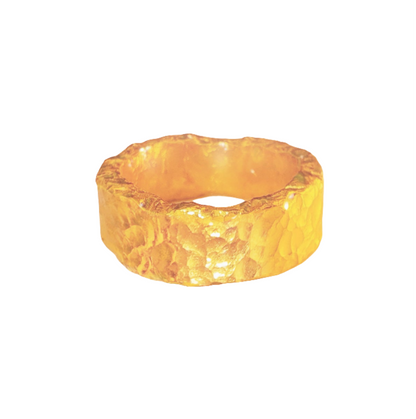Hammered 24k Gold Hammered 9999 Gold Ring Organic Hammered 22k Gold Artist Ella Kripaka