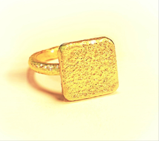 Hammered 24k Gold Hammered 9999 Gold Ring Ancient Rome Hammered 22k Gold Artist Ella Kripaka
