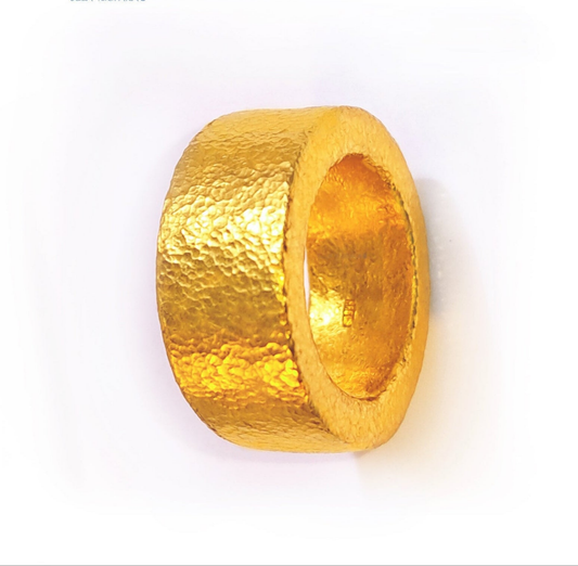 Hammered 24k Gold Hammered 9999 Gold Ring Ancient Rome Hammered 22k Gold Artist Ella Kripaka