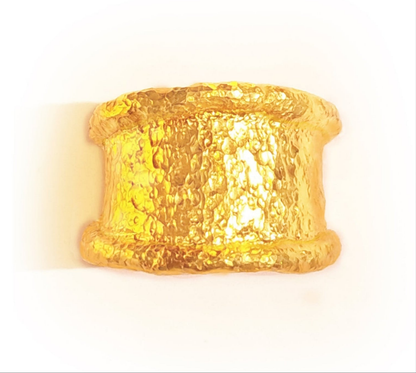 Hammered 24k Gold Hammered 9999 Gold Ring Organic Hammered 22k Gold Artist Ella Kripaka
