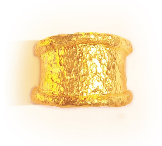 Hammered 24k Gold Hammered 9999 Gold Ring Organic Hammered 22k Gold Artist Ella Kripaka