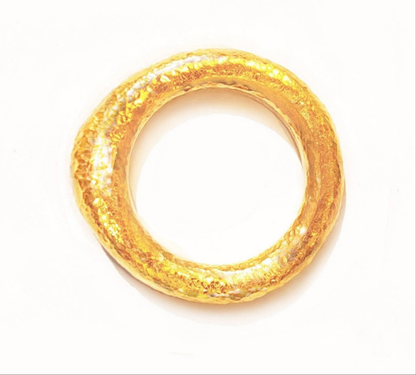 Hammered 24k Gold Hammered 9999 Gold Ring Organic Hammered 22k Gold Artist Ella Kripaka