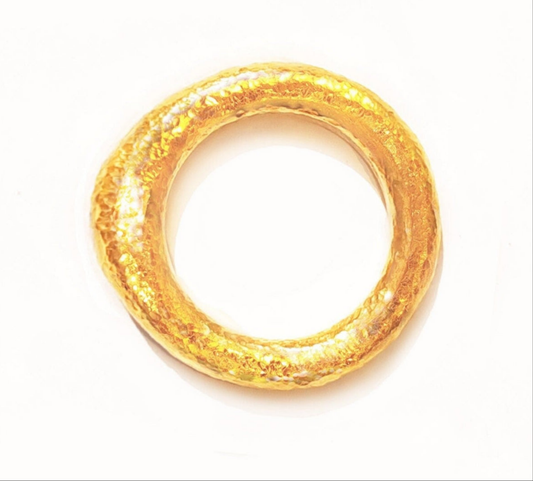 Hammered 24k Gold Hammered 9999 Gold Ring Organic Hammered 22k Gold Artist Ella Kripaka