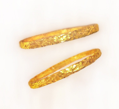 Custom hammered 24k gold 9999 gold bangle bracelet organic uneven, forged 24k gold bangle, can be hammered 22k gold bracelet, pure 24k 9999 gold