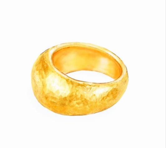 Hammered 24k Gold Hammered 9999 Gold Ring Ancient Rome Hammered 22k Gold Artist Ella Kripaka