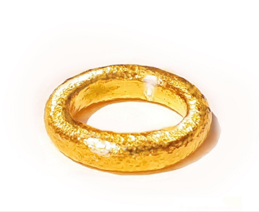 Hammered 24k Gold Hammered 9999 Gold Ring Ancient Rome Hammered 22k Gold Artist Ella Kripaka