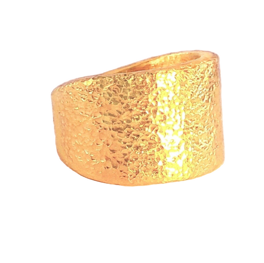 Hammered 24k Gold Hammered 9999 Gold Ring Ancient Rome Hammered 22k Gold Artist Ella Kripaka