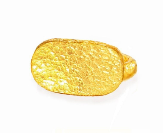 Hammered 24k Gold Hammered 9999 Gold Ring Ancient Rome Hammered 22k Gold Artist Ella Kripaka