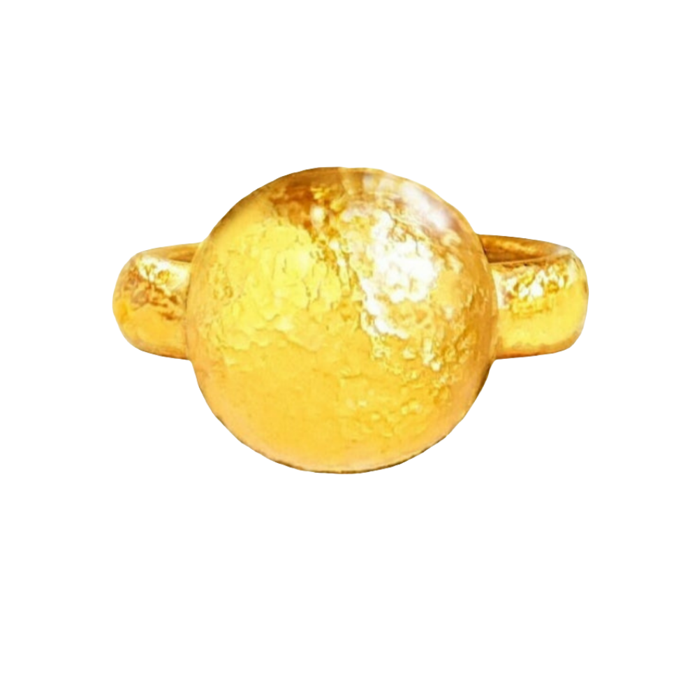 Hammered 24k Gold Hammered 9999 Gold Ring Ancient Rome Hammered 22k Gold Artist Ella Kripaka