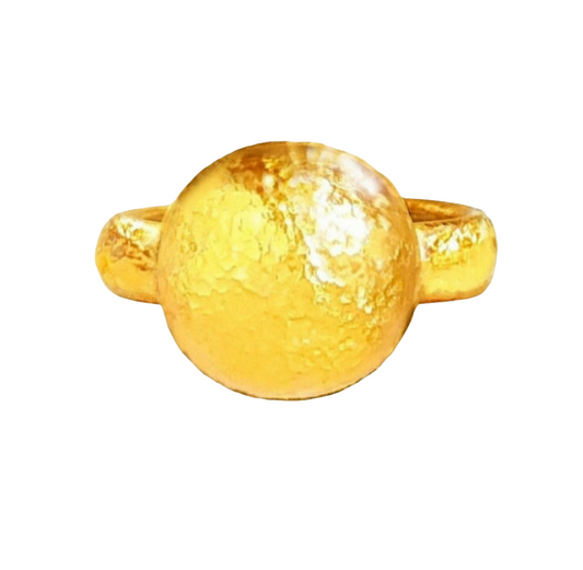 Hammered 24k Gold Hammered 9999 Gold Ring Ancient Rome Hammered 22k Gold Artist Ella Kripaka