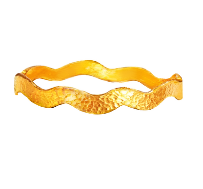 Custom hammered 24k gold 9999 gold bangle wavy bracelet Ancient Rome, Ancient Egypt, Ancient Greece, forged 24k gold bangle, can be hammered 22k gold bracelet, pure 24k 9999 gold