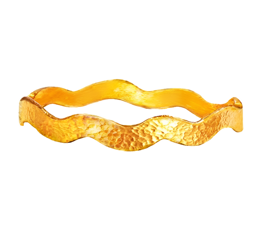 Custom hammered 24k gold 9999 gold bangle wavy bracelet Ancient Rome, Ancient Egypt, Ancient Greece, forged 24k gold bangle, can be hammered 22k gold bracelet, pure 24k 9999 gold
