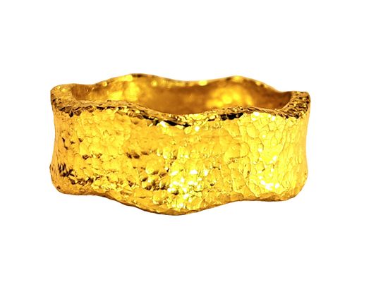 Hammered 24k Gold Hammered 9999 Gold Ring Ancient Rome Hammered 22k Gold Artist Ella Kripaka
