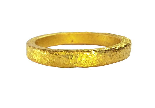 Custom Solid 24k 9999 Gold 7.3g/size 6US Ancient Rome Ring Wide 2.7mm Can Be 22k Gold