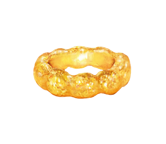Hammered 24k Gold Hammered 9999 Gold Ring Organic Hammered 22k Gold Artist Ella Kripaka