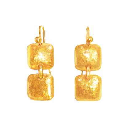 Custom 9999 24k Gold 12.5g & 21g Hammered Ancient Rome Convex Earrings 43mm & 55mm Can Be 22k Gold