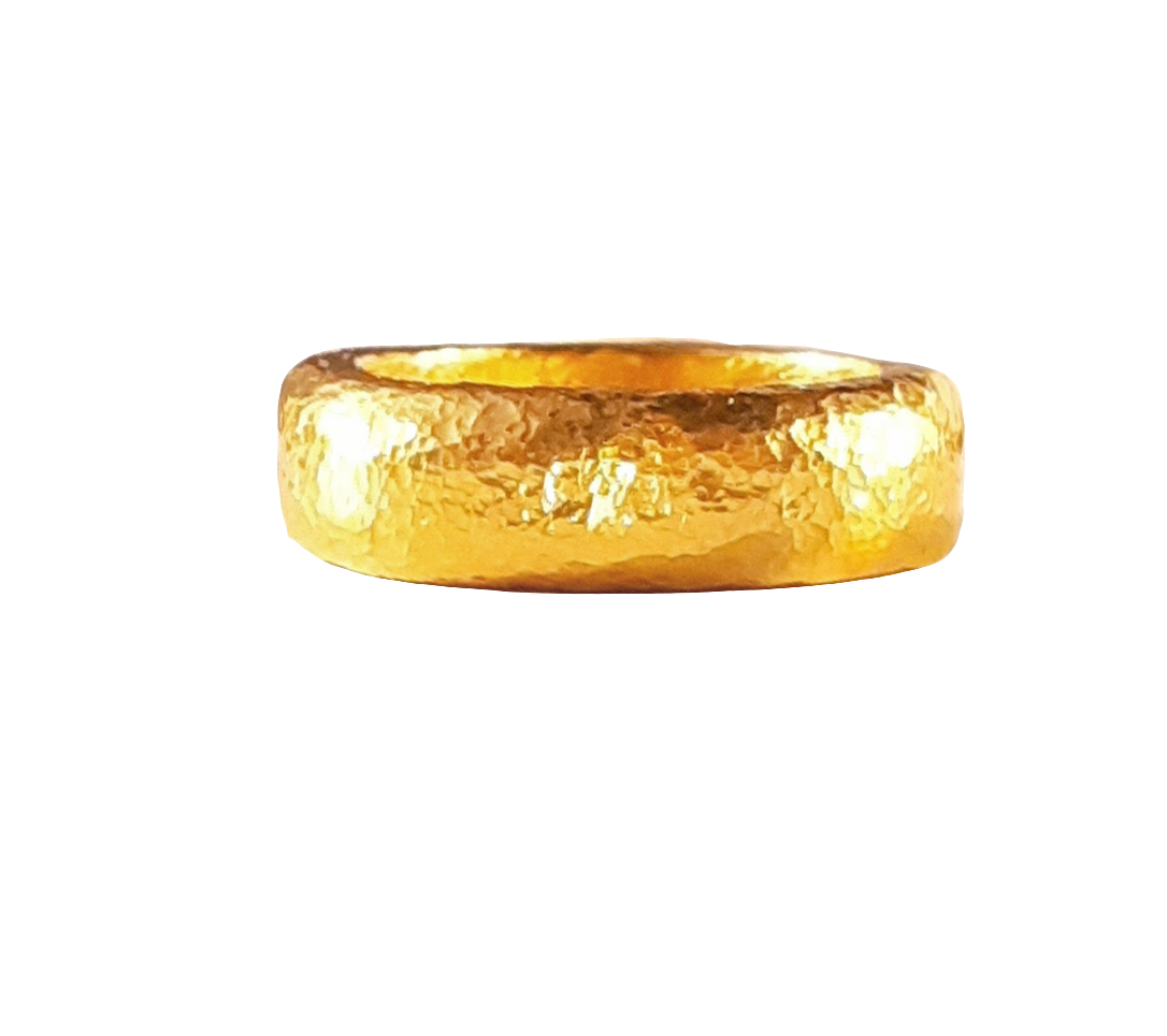 Hammered 24k Gold Hammered 9999 Gold Ring Ancient Rome Hammered 22k Gold Artist Ella Kripaka