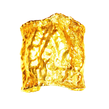 Hammered 24k Gold Hammered 9999 Gold Organic Bracelet Cuff Bangle Hammered 22k Gold Artist Ella Kripaka
