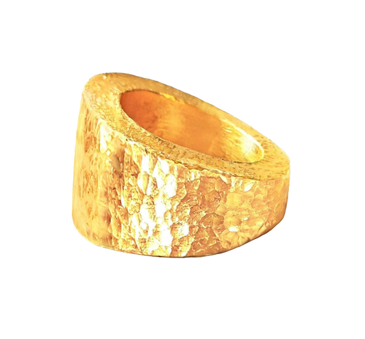 Hammered 24k Gold Hammered 9999 Gold Ring Ancient Rome Hammered 22k Gold Artist Ella Kripaka