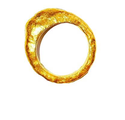 Hammered 24k Gold Hammered 9999 Gold Ring Organic Hammered 22k Gold Artist Ella Kripaka