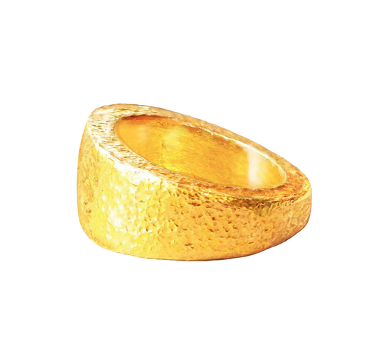 Hammered 24k Gold Hammered 9999 Gold Ring Ancient Rome Hammered 22k Gold Artist Ella Kripaka