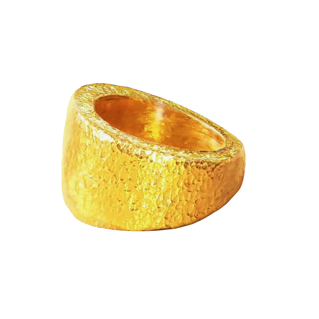 Hammered 24k Gold Hammered 9999 Gold Ring Ancient Rome Hammered 22k Gold Artist Ella Kripaka