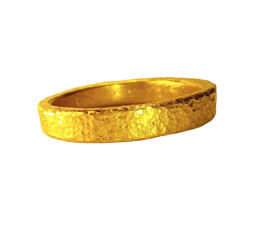Hammered 24k Gold Hammered 9999 Gold Ring Ancient Rome Hammered 22k Gold Artist Ella Kripaka