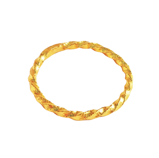 Custom Solid 24k 9999 Gold 116g/7in Hammered Twisted Viking Bracelet Bangle 7mm Can Be 22k Gold