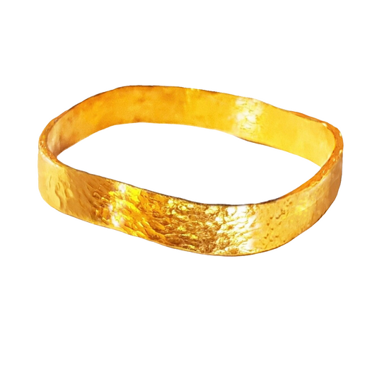 Custom hammered 24k gold 9999 gold bangle bracelet uneven, forged 24k gold bangle, can be hammered 22k gold bracelet, pure 24k 9999 gold