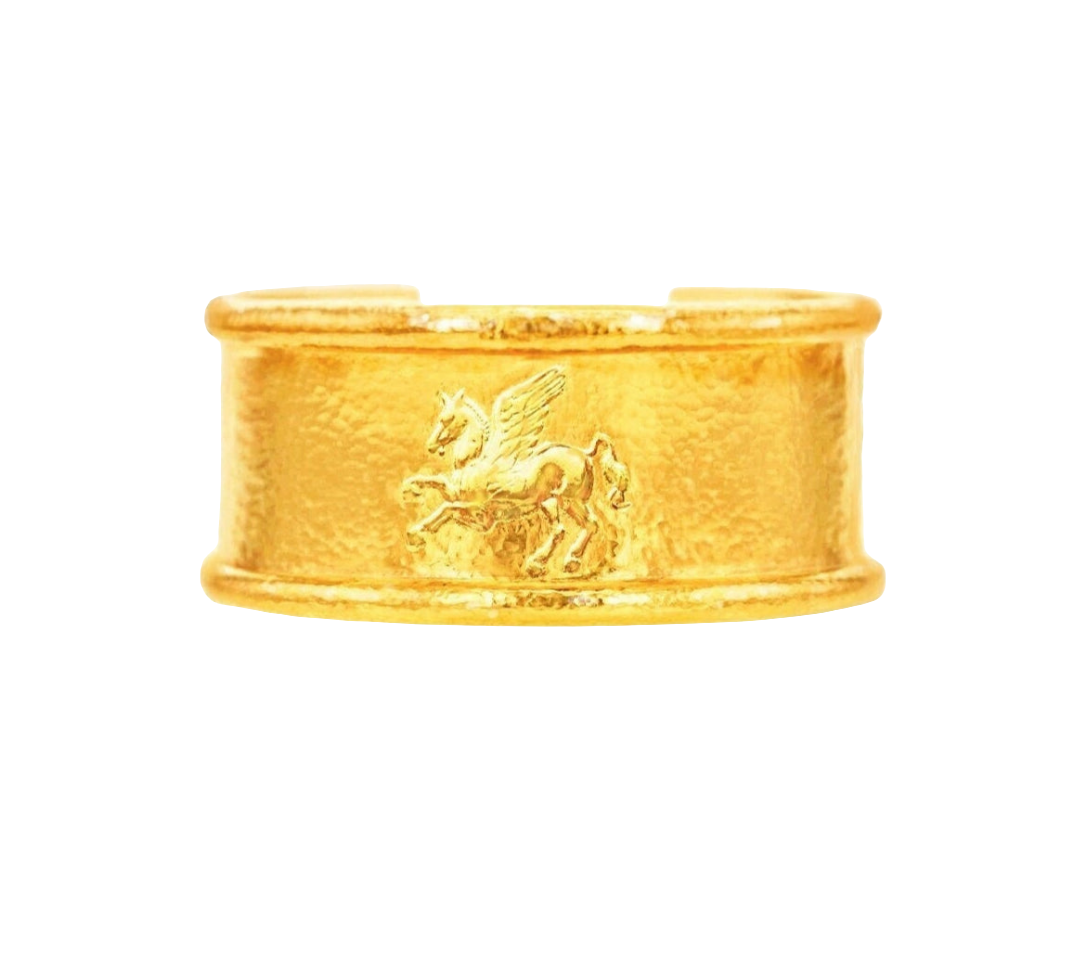 Custom hammered 24k gold 9999 gold cuff thick bracelet with Pegasus, Ancient Rome, Ancient Greece forged 24k gold cuff, can be hammered 22k gold bracelet cuff, pure 24k 9999 gold