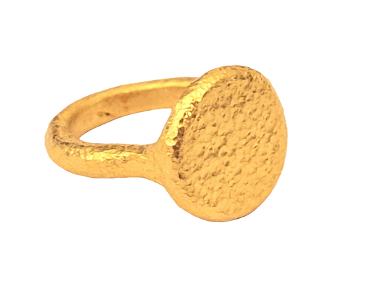 Hammered 24k Gold Hammered 9999 Gold Ring Ancient Rome Hammered 22k Gold Artist Ella Kripaka