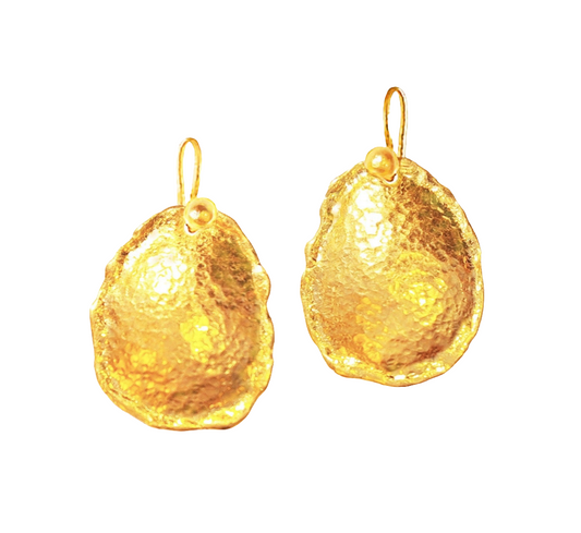 Custom Solid 24K 9999 Gold 9.5g and 28g Hammered Organic Convex Earrings 35mm and 55mm Can Be 22k Gold