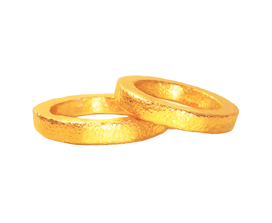 Hammered 24k Gold Hammered 9999 Gold Ring Ancient Rome Hammered 22k Gold Artist Ella Kripaka