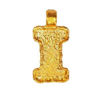 Hammered 24k gold hammered 9999 gold organic pendant monogram, hammered 22k gold organic pendant, custom handmade 24k organic gold jewelry, hand forged 24k 9999 gold pendant