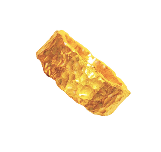 Hammered 24k Gold Hammered 9999 Gold Ring Organic Hammered 22k Gold Artist Ella Kripaka