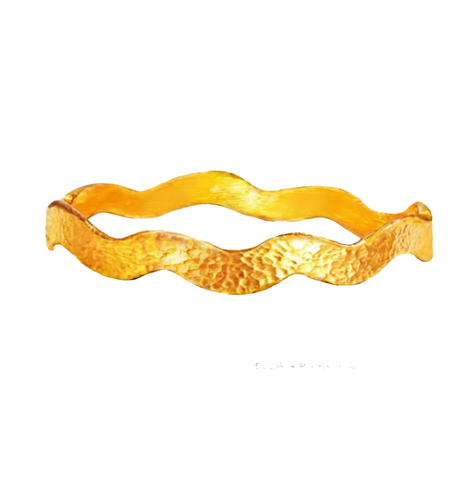 Custom hammered 24k gold 9999 gold bangle wavy bracelet Ancient Rome, Ancient Egypt, Ancient Greece, forged 24k gold bangle, can be hammered 22k gold bracelet, pure 24k 9999 gold