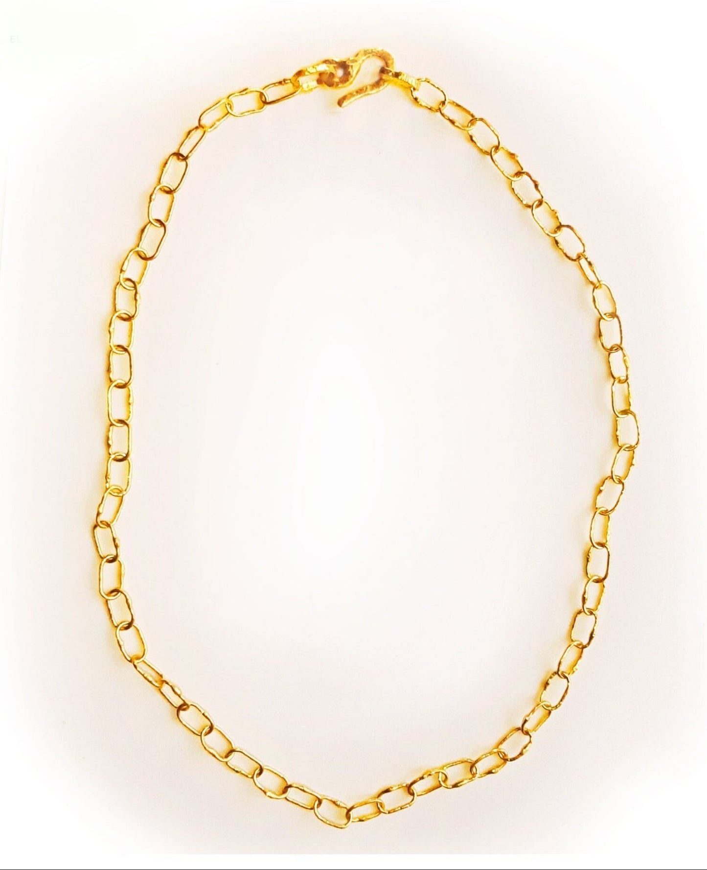 Custom hammered 22k gold chain necklace forged 22k gold chain