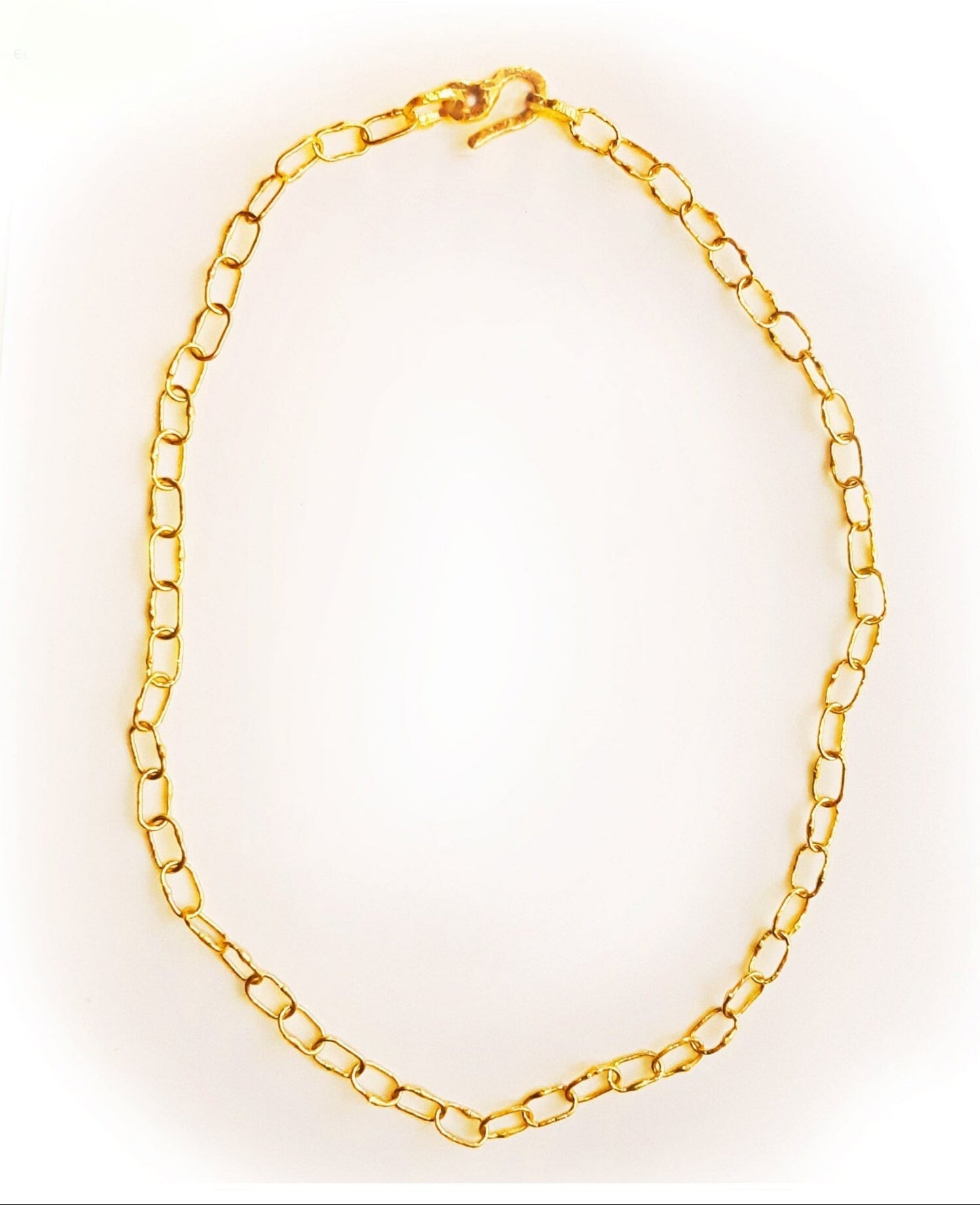 Custom hammered 22k gold chain necklace forged 22k gold chain