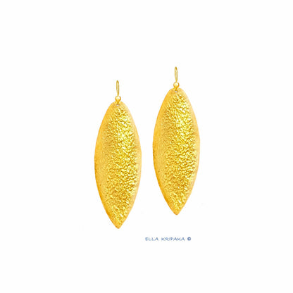 Custom Solid 24K 9999 Gold, 9g and 26g, Hammered Byzantine Empire Earrings, 50mm and 80mm