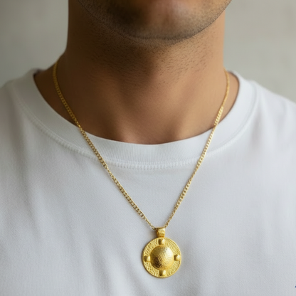 Hammered 24k 9999 Gold 9.1g &25.7g Byzantine Dome Pendant Can 22k
