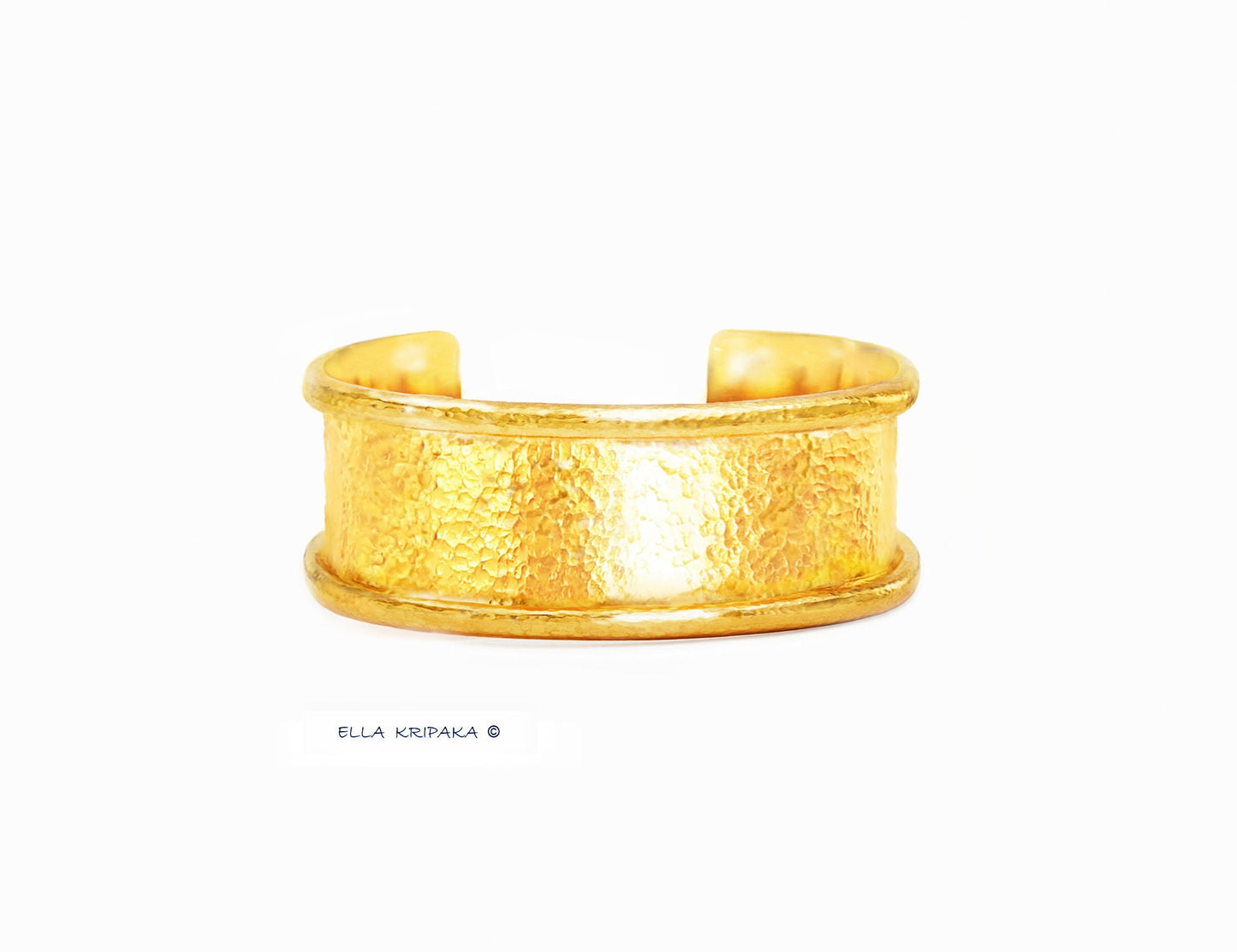 Custom Solid 24k 9999 Gold 80g/6in size Hammered Ancient Rome Bracelet Cuff 20mm Can Be 22k Gold