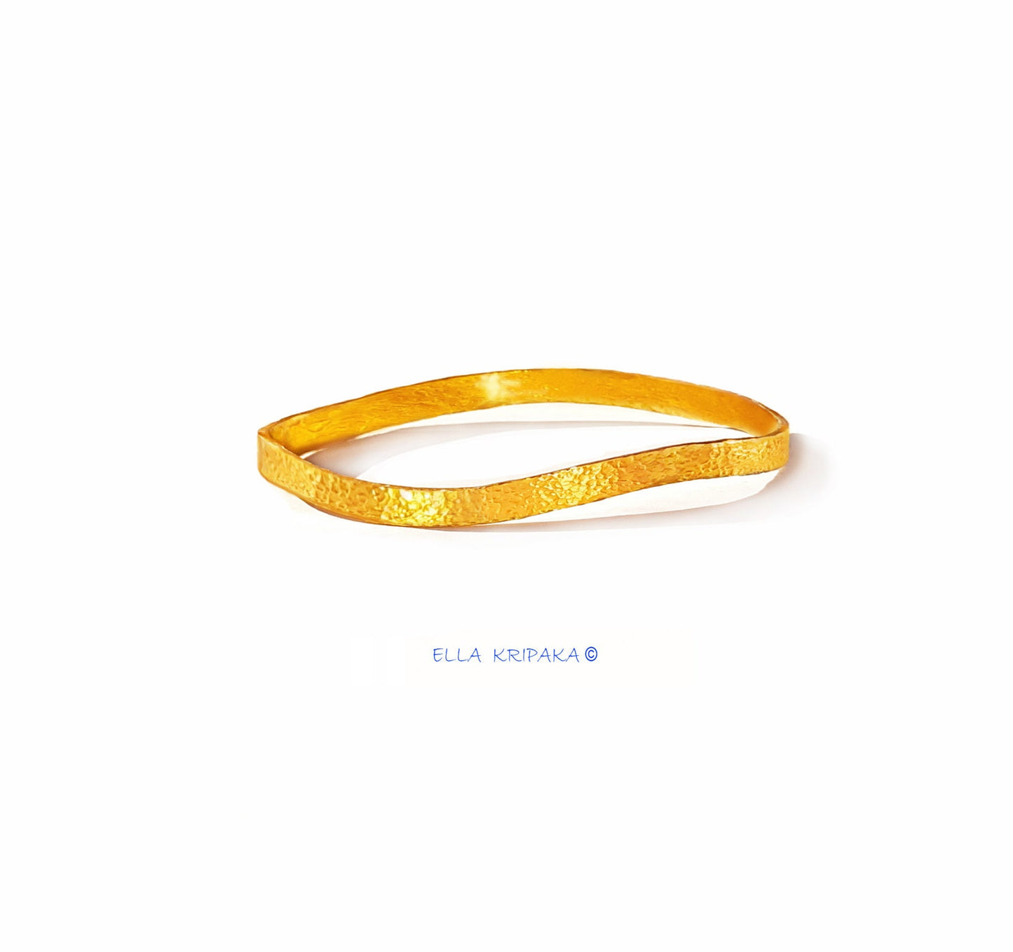 Custom Solid 24k 9999 Gold 34g Wide 4.2mm Hammered Uneven Bracelet Durable Bangle Thick 2mm Price for 1