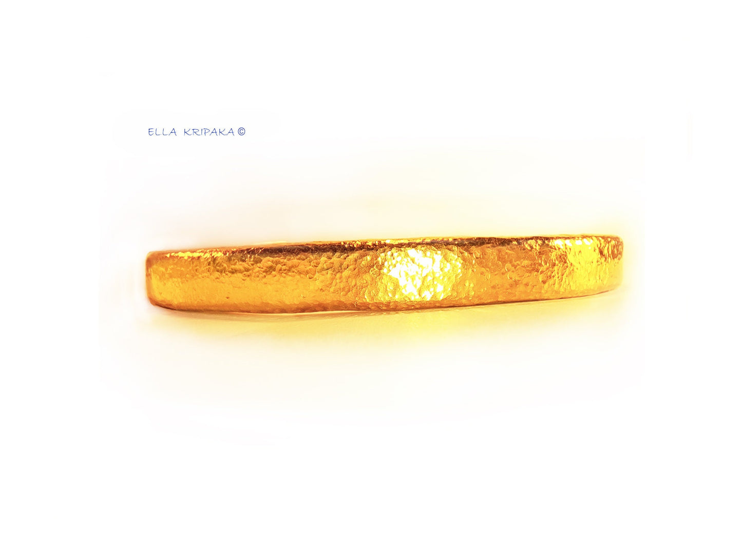 Custom Solid 24k 9999 Gold 44g Hammered Ancient Rome Bracelet Durable Bangle Wide 7mm Thick 3mm With Borders Hollow Inside