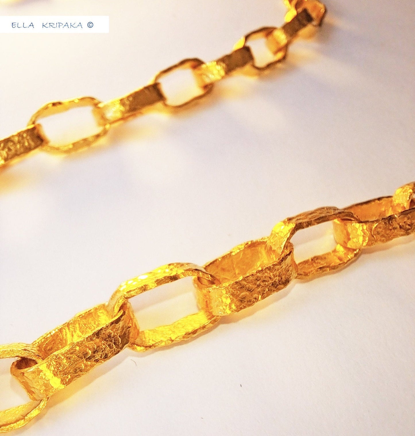 Custom Solid 24k 9999 Gold 46g, Ancient Rome Chain Bracelet Durable, Link Wide 7.5mm Thick Hook Clasp