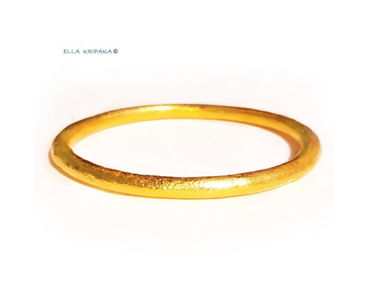 Custom Solid 24k 9999 Gold 62g Hammered Ancient Rome Bracelet Durable Bangle Not Hollow, Wide 4.6mm, Thick 4mm