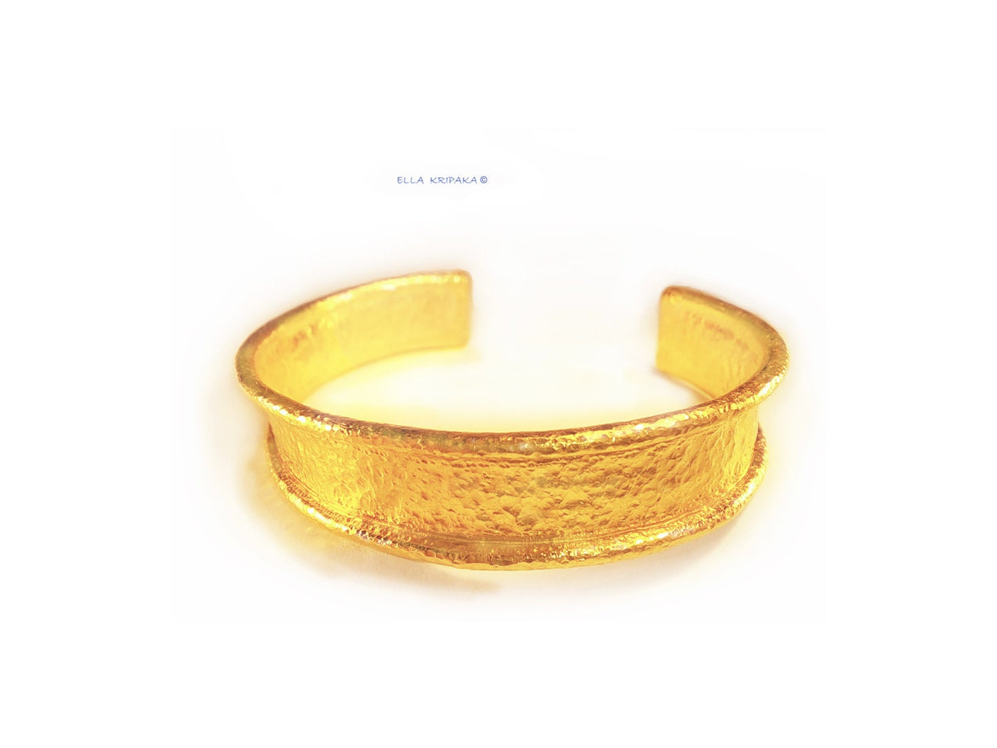 Custom Solid 24k 9999 Gold 80g/6in size Hammered Ancient Rome Bracelet Cuff 20mm Can Be 22k Gold