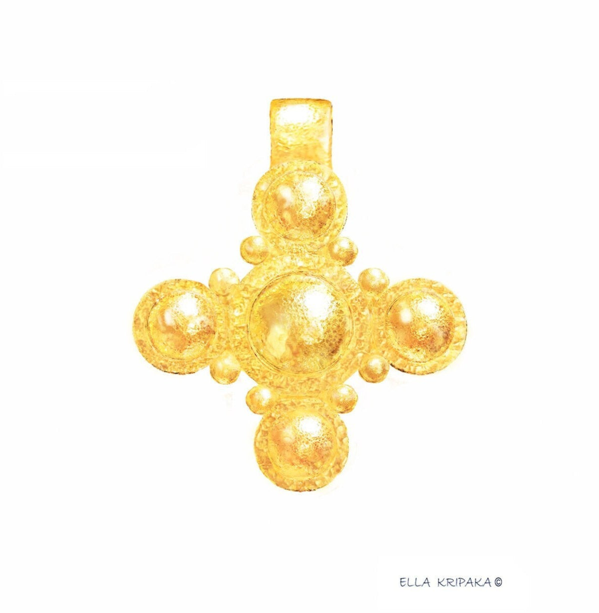 Custom Solid 24k 9999 Gold 13g and 35g, Hammered Byzantine Empire Cross Convex Pattern Pendant Durable, Length 35mm and 56mm