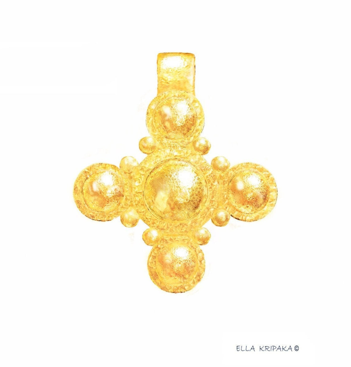 Custom Solid 24k 9999 Gold 9g and 25g, Hammered Byzantine Empire Cross With Convex Pattern Pendant Durable, Length 35mm and 56mm